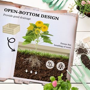 Fioriera Rialzata Zincata 60x60x185 cm con Gabbia per Pomodori Color Crema per Piante Rampicanti - Forniture da Giardino - Product Image 5