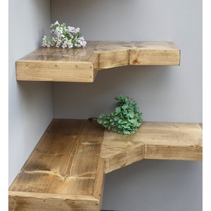 Contemporary Sheesham Wood Three-layer Durable Corner <b>Shelf</b> for Living Room Wholesale B2B - Product Image 3