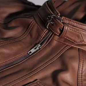Veste d'aviateur en cuir véritable pour homme, doublure en fausse fourrure, style bomber B3, chaude pour l'hiver, coupe-vent, style moto - Product Image 4