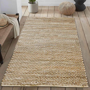 Tapis de jute bohème tissé à la main de qualité supérieure Styles rectangulaires carrés Techniques tressées pour la décoration intérieure Tapis de jute portables d'Inde - Product Image 5