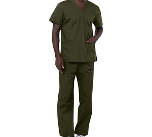 Custom Hospital <b>Scrub</b> Suit V Neck Top Matching Pants Professional Medical Uniform Set Unisex Design - Product Image 1