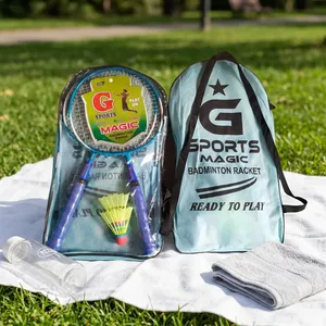 Set de Raqueta de Bádminton para Bebés, Marco de Hierro y Acero, Empuñadura de PU, Ligera, Incluye Bolsa, Lista para Jugar - Product Image 2