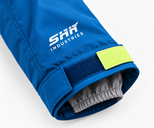 <b>Men</b>’s Blue Color Block Hooded Shell <b>Jacket</b> <b>Lightweight</b> Outdoor Windbreaker with Mesh Lining Zip Pockets and Adjustable Cuffs - Product Image 5