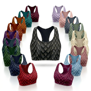 Soutien-gorge de sport tendance à maintien élevé sans coutures pour femme, respirant, rembourré, pour la gym, l'entraînement, la course, vêtement de sport extensible et confortable - Product Image 1