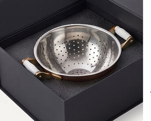 Passoire en cuivre de qualité supérieure avec intérieur en acier inoxydable et poignées en bois pour la cuisine - Product Image 6