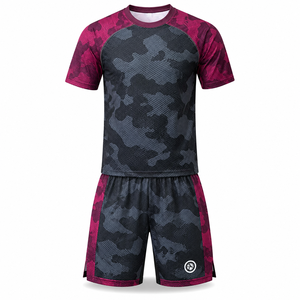 Ensemble d'uniformes de lutte personnalisés, sublimation, maillot et short de combat, vêtements de sport pour entraînement MMA et grappling, fabricant OEM sous marque privée - Product Image 1