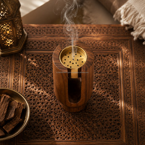 Brûleur d'encens arabe en bois durable, fabriqué à la main, écologique, décoration traditionnelle pour la maison, Oud Bakhoor, directement de l'usine - Product Image 3