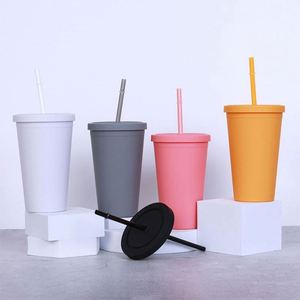 Nouveauté, cadeau promotionnel personnalisé, canette à bière froide de 16 oz avec couvercle en plastique acrylique - Product Image 1