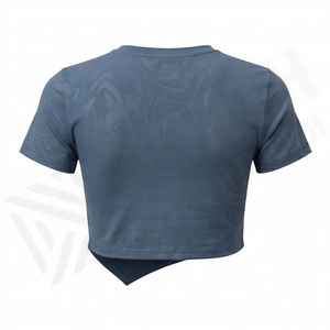 Camisetas Cortas de Algodón Transpirables para Mujer, Diseño Personalizado, Ropa Deportiva Elegante, Moda Boutique, Ropa de Gimnasio - Product Image 2