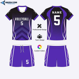 OEM Volleyball Uniforms Men Women Custom Printed Team Jersey Set Moisture Wicking Sportswear - Product Image 3