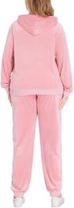 New Long Sleeve Active <b>Jogger</b> Suit Training Sweatsuit <b>Women</b> Fitted Velour Hooded <b>Velvet</b> Tracksuit for <b>Women</b> - Product Image 2