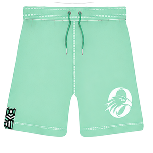 Pantalones Cortos de Rugby Aqua Mint Blancos con Cordón Ajustable, Cintura Elástica, Ribete en Contraste, Personalizables, Transpirables, para Entrenamiento Deportivo y Equipos - Product Image 1