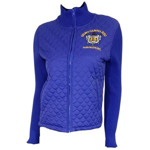 Veste personnalisée Sigma Gamma Rho pour femmes SGRHO, veste décontractée légère à fermeture éclair intégrale, vêtements d'extérieur personnalisés, mode universitaire - Product Image 1