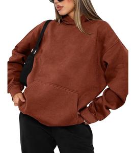 Nouveau design, service OEM, sweat-shirt à capuche ample décontracté pour femmes, couleur unie, confortable, fabriqué en usine au Bangladesh, meilleur prix - Product Image 1