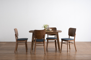 Chaise de salle à manger en chêne malaisien massif, prête à être expédiée, durable, avec assise rembourrée en tissu confortable, pour la maison moderne, la cuisine, les meubles. - Product Image 6