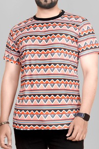 Top Trendy Men's V-Neck Spandex Shirt Respirant pour un usage quotidien Impression confortable Prix compétitif Exportateur indien - Product Image 4