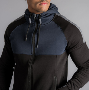 Sudadera con Capucha Verde para Hombre, Cierre de Cremallera, Corte Ajustado, Conjunto Deportivo Informal, 100% Algodón, Felpa Francesa, Ropa de Otoño - Product Image 5