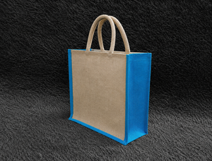 Customized 100% Jute <b>Handbag</b> with Two Handles and Open Closure for Outdoor Travel Shopping Handmade From Indian Supplier - Product Image 4