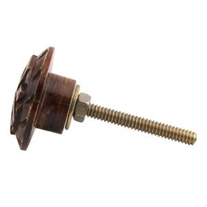 Wholesale Bone Wardrobe <b>Knobs</b> Brown Kitchen Cabinet Pulls Flower Furniture Handle <b>for</b> <b>Dresser</b> Cupboard - Product Image 2