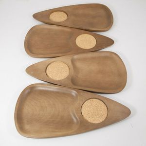 ถาดเสิร์ฟไม้พรีเมียมพร้อมหูจับ ถาดตกแต่งลายพิมพ์สำหรับครัวและโต๊ะอาหาร สำหรับชา กาแฟ ขนม ของว่าง อาหารเช้า - Product Image 1