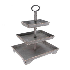 Handcrafted Eco-Friendly Mango Wood Serving Tray Tiered <b>Cupcake</b> Display for Christmas Seasonal Gatherings and Holiday Decor - Product Image 6