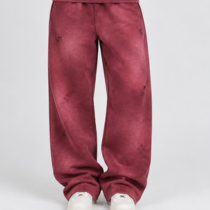 Pantalon de jogging cargo surdimensionné pour femme, style streetwear, délavé soleil, décontracté, en mélange de coton, effet vintage - Product Image 1
