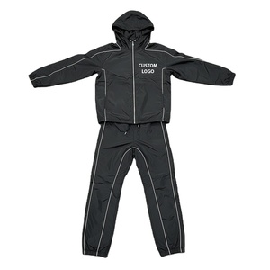 Conjunto de Chaqueta Cortavientos y Pantalones Deportivos de Nailon con Logotipo Personalizado para Hombre, Ropa Deportiva con Cremallera para Entrenamiento y Jogging - Product Image 1