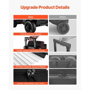 กระเป๋าโบว์ลิ่งลูกกลิ้งคู่มี3ลูกและช่องรองเท้าล้อสะดวกสำหรับอุปกรณ์กีฬาอื่นๆ - Product Image 4