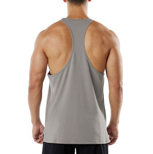 Débardeur de sport en coton respirant pour homme, style musculation, sans manches, tricoté, avec fentes latérales, grande taille - Product Image 5