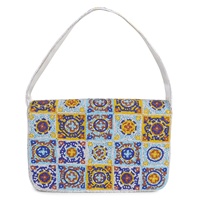 Brazeal Studio Nouvelle Pochette Pliante de Luxe Faite à la Main pour Femme, Tendance, Ornée de Paillettes et de Perles, Style Haute Couture, Doublure en Satin Géométrique
