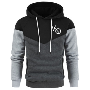 Automne et hiver nouvelle mode sweat à capuche couture imprimé sweat à capuche pour hommes, sweat à capuche imprimé décontracté pull polaire ample swea - Product Image 3