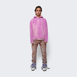 Classic Design Acid Wash Hoodie 100% Cotton Fleece 400g Heavyweight <b>Drop</b> Shoulder Premium Quality Quick Dry Pocket Men - Product Image 2