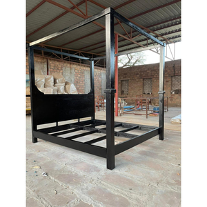 luxury solid acacia wood king size <b>poster</b> bed <b>frame</b> modern bedroom furniture four <b>poster</b> bed for hotel and home - Product Image 5