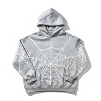 Pull-over brodé de haute qualité avec motif toile d'araignée, style streetwear oversize, hiver, homme/femme, Y2K, hip-hop, survêtement en polaire, soldes 2026
