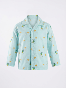 Ensemble de pyjama en coton imprimé mignon à manches longues et col rabattu pour bébés garçons, vêtements de nuit doux pour nourrissons et tout-petits - Product Image 2