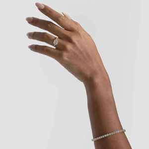 Élégant Bracelet Tennis Hip Hop en Moissanite Plaqué Or Rose Style Diamant, Coupe Ronde Brillante, Bijou Unisexe, Cadeau Tendance Quotidienne - Product Image 5
