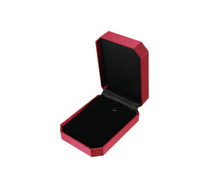 Caja Organizadora de Joyas con Cinta Rectangular Grande, Cubierta de Terciopelo Satinado y Base de Papel Impreso, 69x94x32mm - Product Image 1