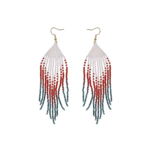 ต่างหูสไตล์โบฮีเมียนแบบยาวประดับลูกปัดปักลายคุณภาพสูงจาก MD HANDICRAFTS ดีไซน์ใหม่ - Product Image 3