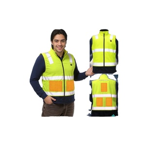 Veste de sécurité pour pompiers en polyester 100% personnalisée en gros, imperméable, réfléchissante, haute visibilité, logo imprimé, vêtements de travail uniformes - Product Image 2