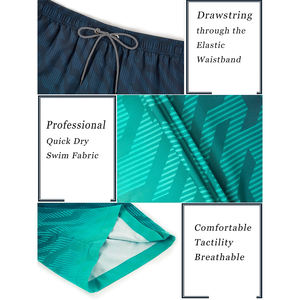 Short de bain décontracté 100 % polyester, respirant, anti-UV, séchage rapide, coupe compressive pour homme - Product Image 5