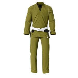 Uniforme de Karate Verde Oliva para Hombre, 100% Algodón, Corte Regular, Conjunto de Ropa Duradera para Artes Marciales, Talla Adulto - Product Image 1