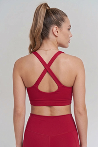 Scoop Neck Sports <b>Bra</b> Women's Yoga Fitness Cross-Over Straps <b>Bra</b> Gym Exercise <b>Bra</b> Women's Yoga Wear <b>Stretch</b> Fit <b>Bra</b> - Product Image 5