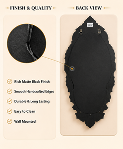 Venetian <b>Mirror</b> Black Color Carved Antique Wall <b>Mirror</b> Etched Floral Beveled Frame Antique <b>Silver</b> Full Length Decorative Luxury - Product Image 5