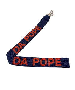 Sangle en toile noire approuvée par la Dôme avec texte doré, accessoire de poignée d'épaule tendance - Product Image 2