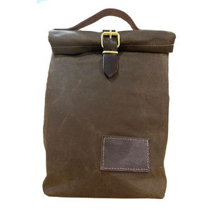 Sac isotherme en cuir et toile imperméable et durable avec fermeture éclair, sac repas réutilisable pour hommes et femmes, idéal pour le bureau LCLB-0024 - Product Image 1