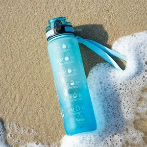 Bouteille d'eau sportive motivante de 32 oz en Tritan avec marqueur de temps, sans BPA, à large ouverture, anti-fuite pour Ann - Product Image 3