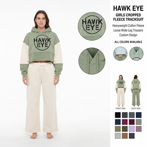 Ensemble de survêtement zippé en molleton de coton color block pour femme avec pantalon large – Vente en gros - Product Image 5