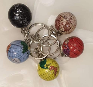 Porte-clés globe terrestre vintage, mini globe terrestre coloré, porte-clés éducatif, souvenir de voyage, cadeau nautique - Product Image 2
