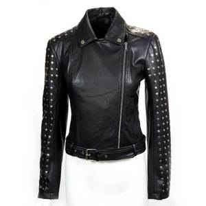Comfortable Winter Wear Women <b>Leather</b> <b>Jacket</b> Regular Double Stitching Inside Pocket Wind Resistant Customized <b>Leather</b> <b>Jacket</b> - Product Image 3