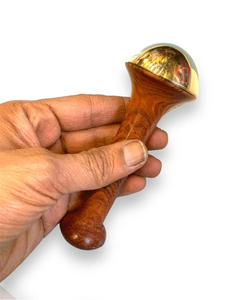 Natural Crafts Premium Medium Size Kansa <b>Wand</b> with Wooden Handle Largest Manufacture Company Ayurvedic - Product Image 2